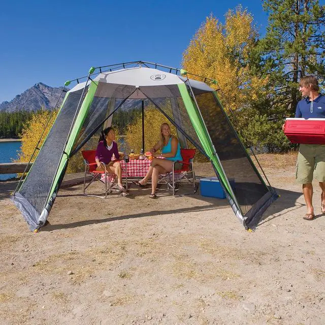 Alt view image 2 of 6 - Skylodge Screened Canopy Tent with Instant Setup, 10x10/15x13ft Portable Screen Shelter with 1-Minute Setup for Bug-Free Lounging, Great for Picnic, Yard, Beach, Park, Camping, & More