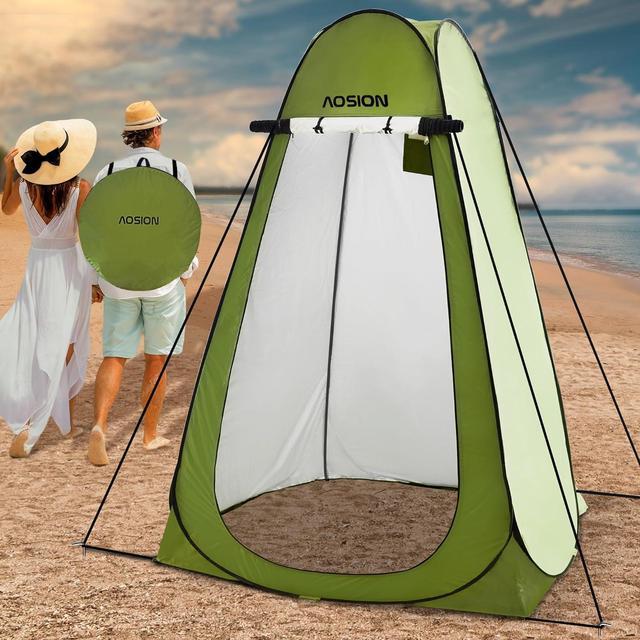 AOSION Privacy Shower Tent Pop Up Changing Tent Camp Bathroom Changing Dressing Room Portable Toilet Tent with Carry Bag for Camping Beach