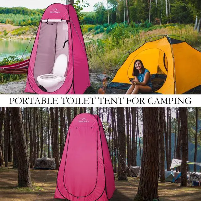 Alt view image 5 of 6 - Your Choice Privacy Tent - Pop Up Shower Changing Toilet Tent Portable Camping Privacy Shelters Room 6.2 FT Tall with Carrying Bag for Outdoors Indoors