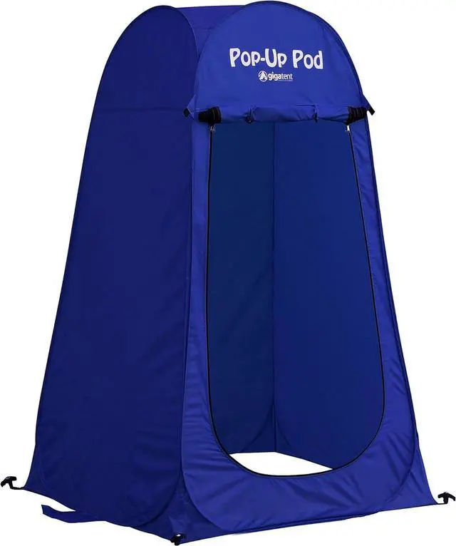 Alt view image 2 of 5 - GigaTent Pop Up Pod Changing Room Privacy Tent  Instant Portable Outdoor Shower Tent, Camp Toilet, Rain Shelter for Camping & Beach  Lightweight & Sturdy, Easy Set Up, Foldable (Navy)