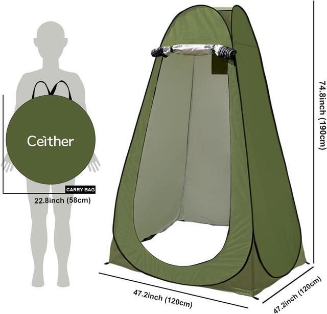 Alt view image 2 of 6 - Pop up Privacy Tent Portable Camping Tent Outdoor Toilet Shower Tent Changing Dressing Room Fashion Privacy Shelter for Picnic Waterproof Bathroom