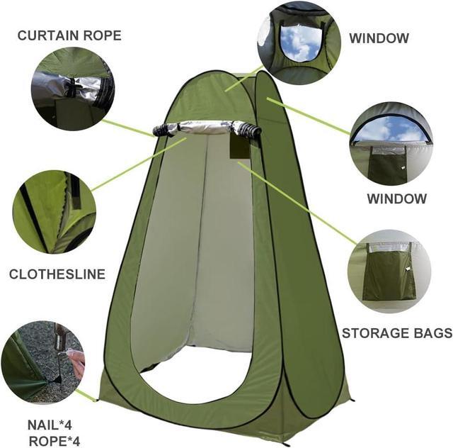 Alt view image 3 of 6 - Pop up Privacy Tent Portable Camping Tent Outdoor Toilet Shower Tent Changing Dressing Room Fashion Privacy Shelter for Picnic Waterproof Bathroom