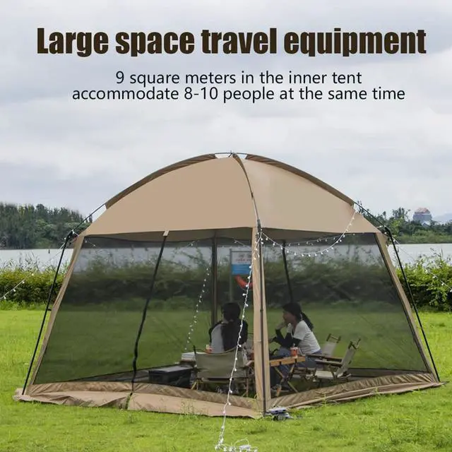 Alt view image 2 of 7 - GVDV Screen House Tent 11x11 Ft Mesh Net, Outdoor Camping Screen Room Sun Shade Gazebo Shelter Included Carry Bag, Easy Setup & Waterproof, Perfect for Family Picnic, Backyards, BBQ and Party