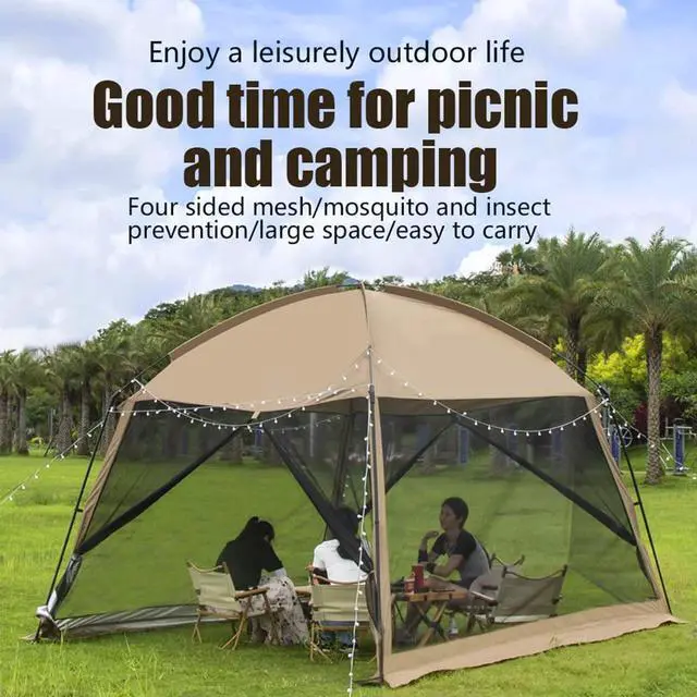 Alt view image 4 of 7 - GVDV Screen House Tent 11x11 Ft Mesh Net, Outdoor Camping Screen Room Sun Shade Gazebo Shelter Included Carry Bag, Easy Setup & Waterproof, Perfect for Family Picnic, Backyards, BBQ and Party