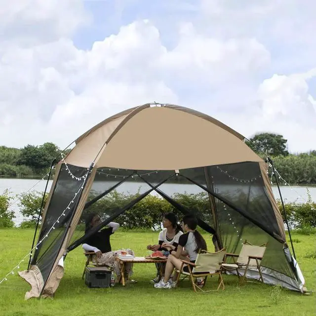 Alt view image 6 of 7 - GVDV Screen House Tent 11x11 Ft Mesh Net, Outdoor Camping Screen Room Sun Shade Gazebo Shelter Included Carry Bag, Easy Setup & Waterproof, Perfect for Family Picnic, Backyards, BBQ and Party