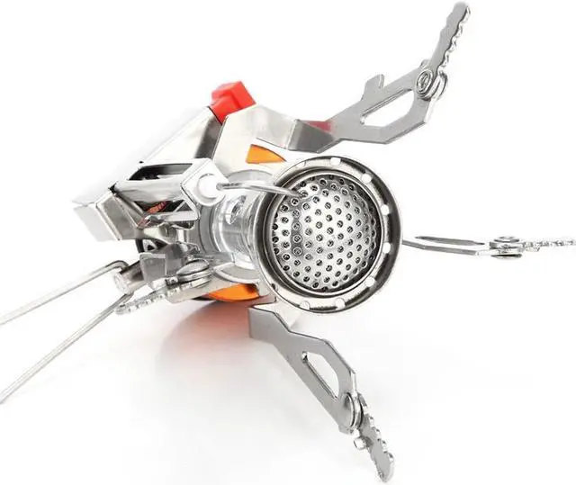 Alt view image 3 of 6 - Portable Camping Stoves Backpacking Stove with Piezo Ignition Stable Support Wind-Resistance Camp Stove for Outdoor Camping Hiking Cooking