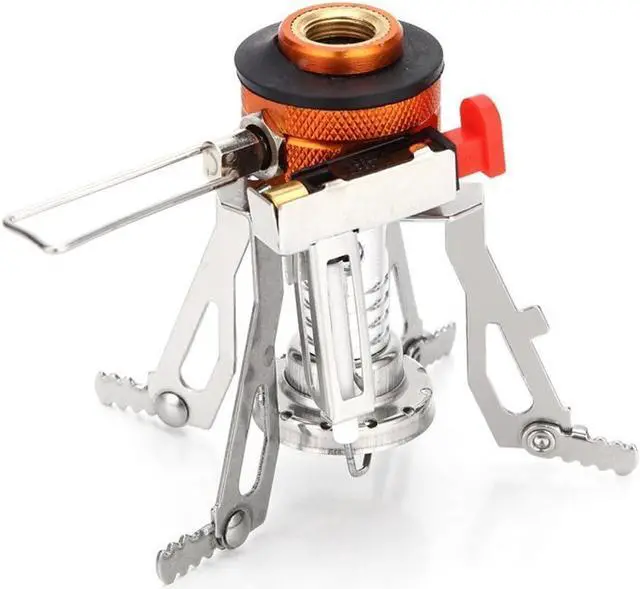Alt view image 4 of 6 - Portable Camping Stoves Backpacking Stove with Piezo Ignition Stable Support Wind-Resistance Camp Stove for Outdoor Camping Hiking Cooking