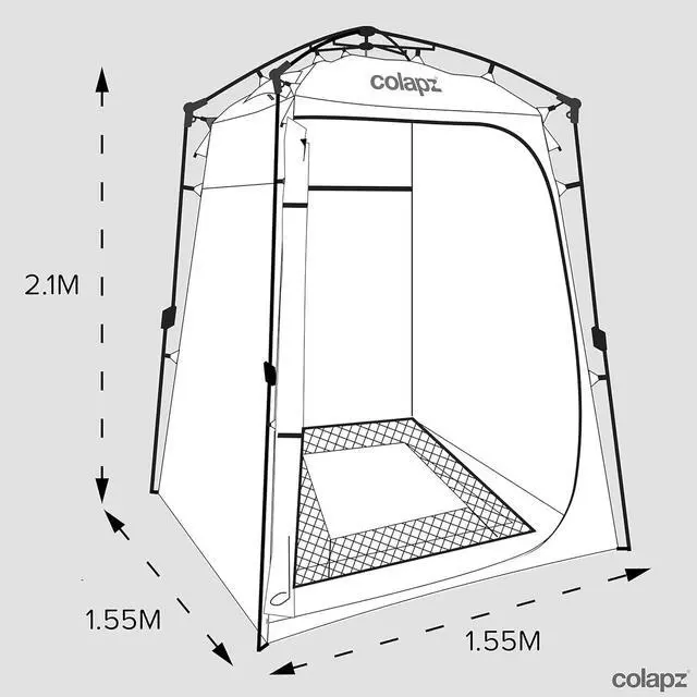 Alt view image 7 of 7 - Colapz Camping Shower Tent and Pop Up Toilet Tent - Additional Camping Storage Tall Tent - Privacy Beach Tents Shelters Pop Up - Portable Outdoor Changing Room