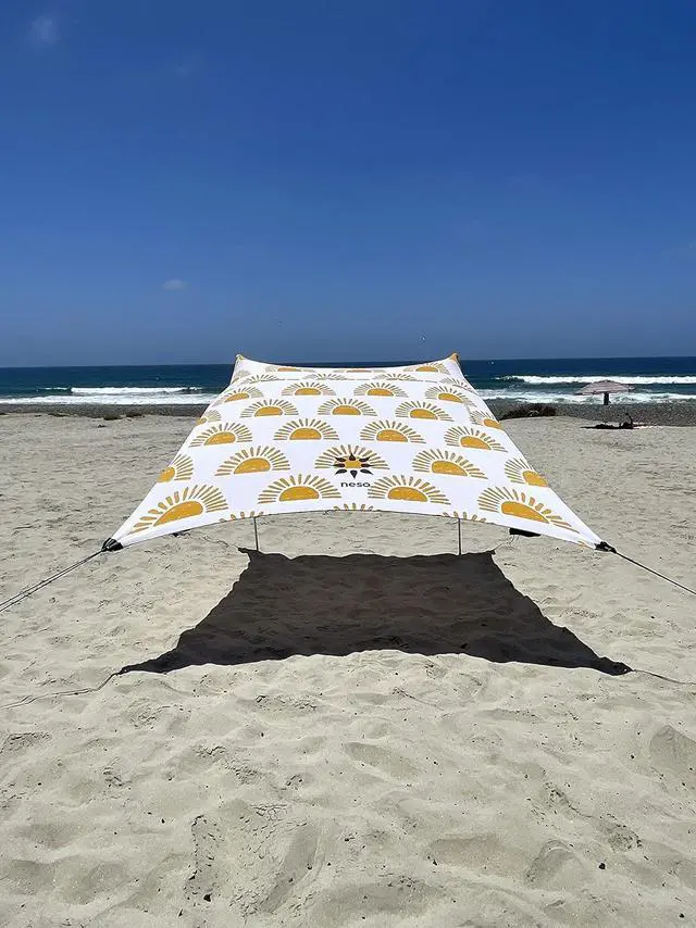 Main image of Neso Tents Beach Tent with Sand Anchor, Portable Canopy SunShade - 7' x 7' - Patented Reinforced Corners (Sunshine)
