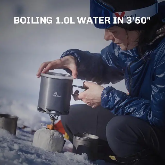 Alt view image 4 of 7 - Fire-Maple FMS-300T Portable Stove Ultra Light, Hiking Stove Titanium for Backpacking Camping Outdoor, ISPO Design Award Gold Winner