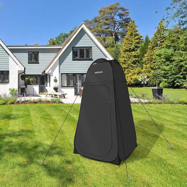 Alt view image 7 of 7 - Portable Pop Up Shower Tent Instant Privacy Dressing Changing Tent Outdoor Shower Room Camp Toilet Tent