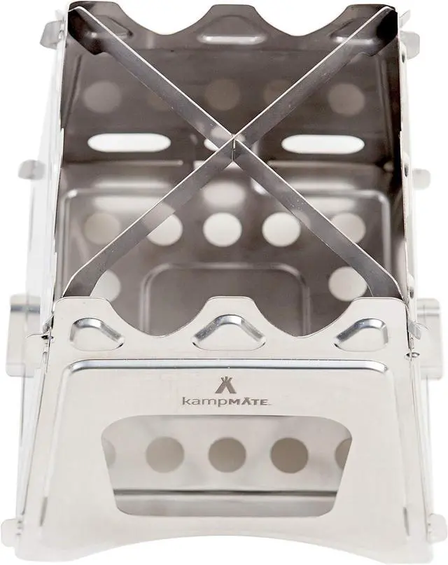 Alt view image 6 of 7 - WoodFlame Ultra Lightweight Portable Wood Burning Camping Stove, Backpacking Stove, Stainless Steel with Nylon Carry Case - Perfect for Survival Packs & Emergency Preparedness