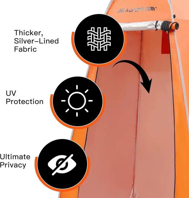 Alt view image 4 of 7 - Pop Up Privacy Shower Tent Portable Tent Changing Room Camping Toilet Dressing Roomwith Window for Camping Beach Hiking Fishing with Carry Bag