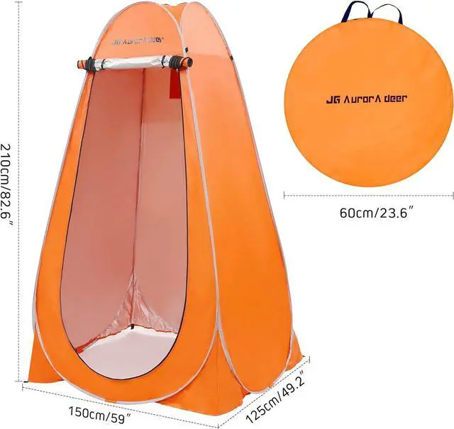 Alt view image 6 of 7 - Pop Up Privacy Shower Tent Portable Tent Changing Room Camping Toilet Dressing Roomwith Window for Camping Beach Hiking Fishing with Carry Bag