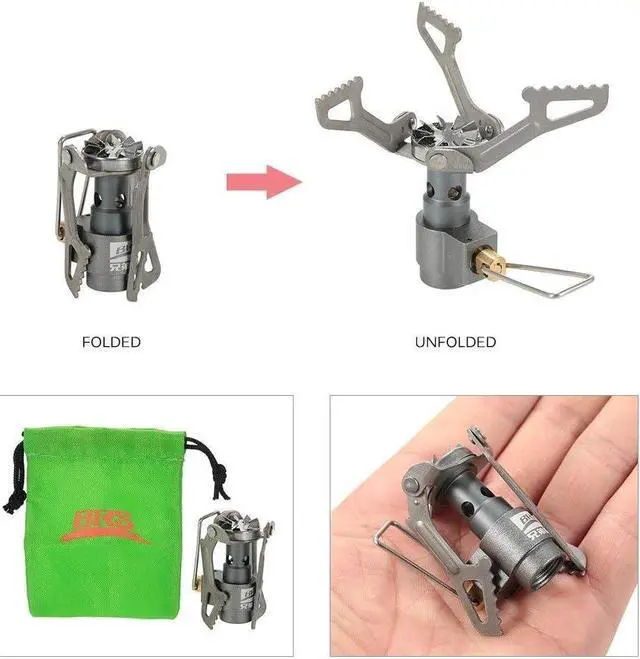 Alt view image 5 of 7 - BRS Outdoor BRS-3000T Ultra-Light Titanium Alloy Miniature Portable Picnic Camping Gas Cooking Stove Portable Ultralight Burner 25gram