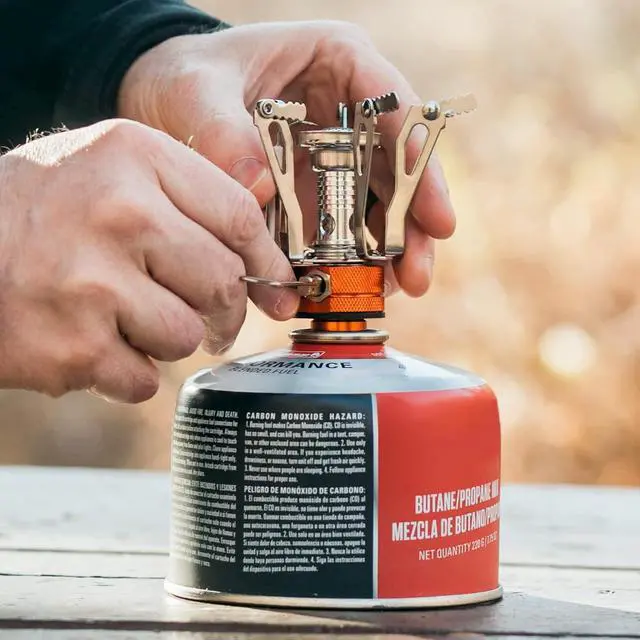Alt view image 4 of 7 - MalloMe Backpacking Stove - Portable Camping Stove - Small Backpack Camp Single Burner for Propane Butane Isobutane Fuel Canister - Mini Pocket Rocket Jet Boiler for Hiking & Gas Cooking