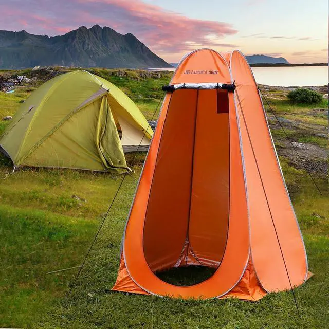 Alt view image 7 of 7 - Pop Up Privacy Shower Tent Portable Tent Changing Room Camping Toilet Dressing Roomwith Window for Camping Beach Hiking Fishing with Carry Bag