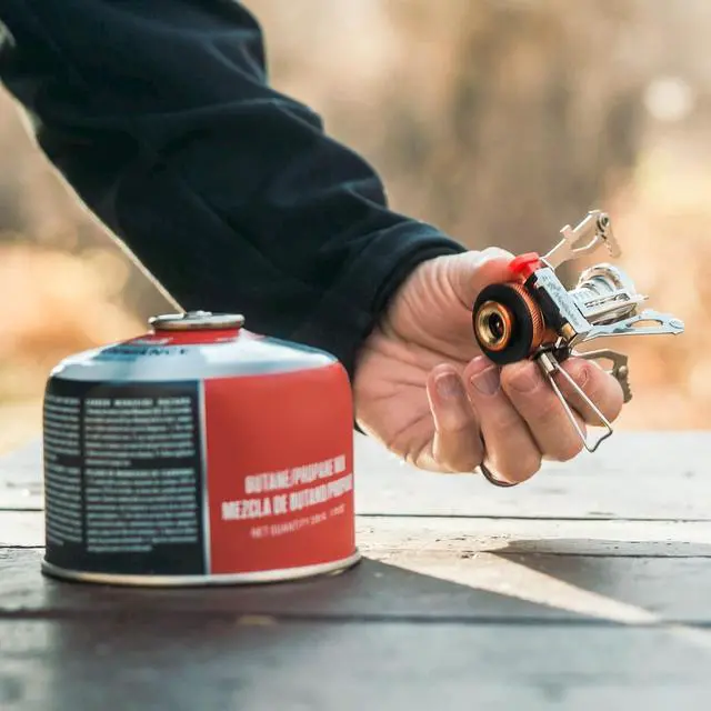 Alt view image 7 of 7 - MalloMe Backpacking Stove - Portable Camping Stove - Small Backpack Camp Single Burner for Propane Butane Isobutane Fuel Canister - Mini Pocket Rocket Jet Boiler for Hiking & Gas Cooking