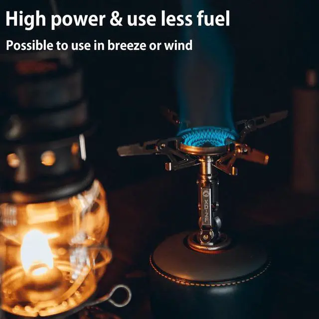 Alt view image 4 of 7 - CAMPINGMOON Canister Top Stove Portable Compact Foldable w/Micro Regulator w/4Flex w/igniter XD-2F (Silver)
