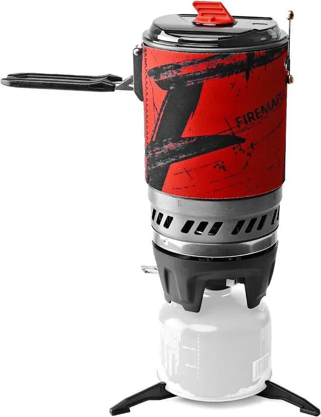 Main image of Fire Maple Polaris Cooking System | Portable Camping Backpacking Stove with Micro Regulated Valve | Electric Jet Burner Pot Set | Ideal Camp Water Boiler for Hiking Fishing Trekking Hunting (Black)