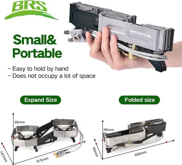 Alt view image 7 of 7 - BRS-32 Portable Camping Stove, Foldable, Adjustable Control, and Carrying Case Included - Experience Hassle-Free Outdoor Cooking