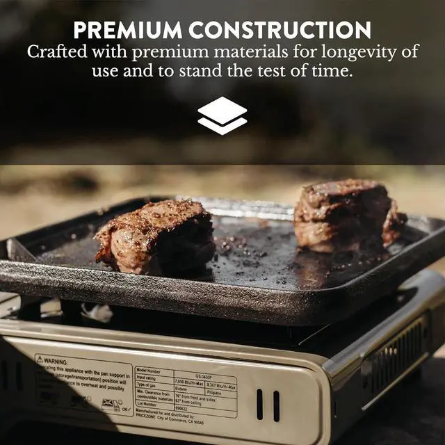 Alt view image 4 of 7 - Gas One GS-3400P Propane or Butane Stove Dual Fuel Stove Portable Camping Stove - Patent Pending - with Carrying Case Great for Emergency Preparedness Kit