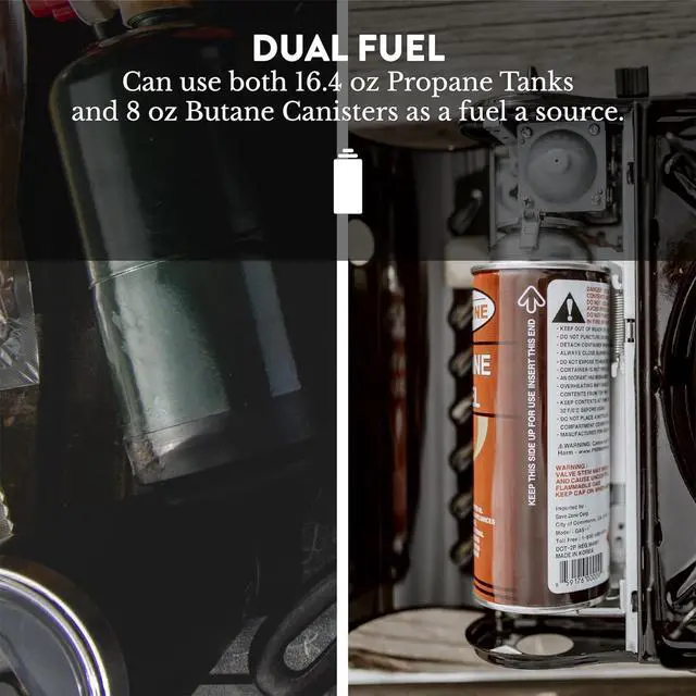 Alt view image 6 of 7 - Gas One GS-3400P Propane or Butane Stove Dual Fuel Stove Portable Camping Stove - Patent Pending - with Carrying Case Great for Emergency Preparedness Kit