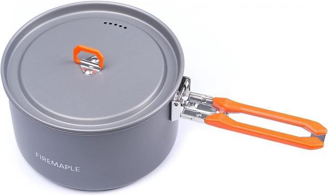 Alt view image 3 of 7 - Fire-Maple Feast 4 Piece Camping Cookware Cookware Cookware Kit Outdoor Cookware Set with Pots, Kettle, Saucepans and Spatula for Hiking Fishing Picnic
