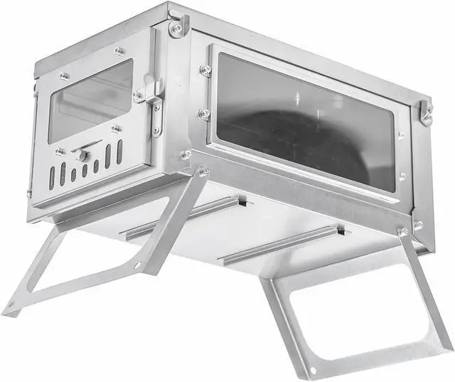 Alt view image 7 of 7 - FIREHIKING Titanium Stove TOLA Portable Folding Tent Ta1 Stove 3.4lb for Camping Backpacking Hunting Cooking