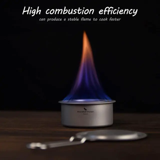 Alt view image 2 of 7 - Boundless Voyage Titanium Alcohol Stove Spirit Burner with Fire Cover Outdoor Wood Stove with Stands Brackets Camping Multi-Fuels Ultralight Backpacking Stove (Stove Only)