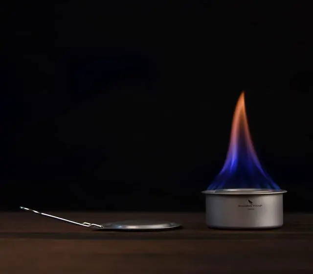 Alt view image 7 of 7 - Boundless Voyage Titanium Alcohol Stove Spirit Burner with Fire Cover Outdoor Wood Stove with Stands Brackets Camping Multi-Fuels Ultralight Backpacking Stove (Stove Only)