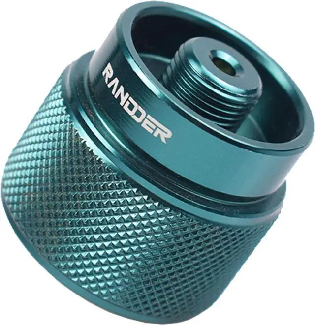 Main image of Propane to Butane Adapter Camping Stove Adapter Gas Converter 16 oz Propane Tank Input EN417 Valve Output Camp Fuel Refill Adapter for Outdoor Backpack Hiking (Dark Green X 1 Pack)