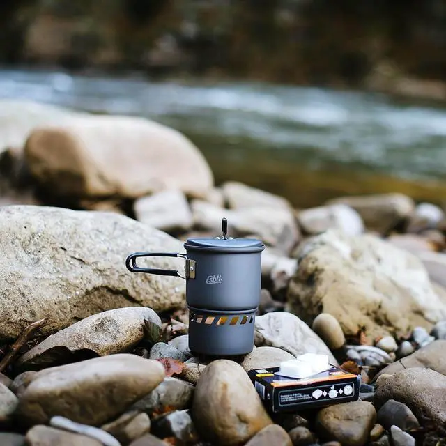 Alt view image 6 of 7 - Esbit CS585HA 3-Piece Lightweight Camping Cook Set for Use with Solid Fuel Tablets