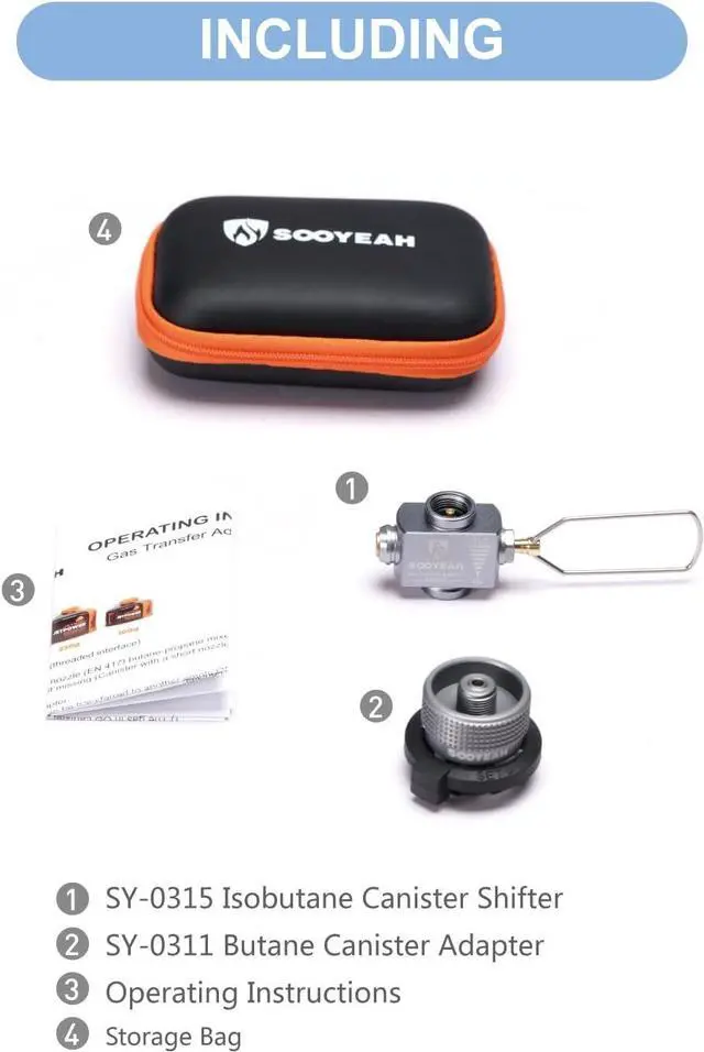 Alt view image 6 of 7 - Gas Refill Adapter,Isobutane fuel refill,Isobutane Canister Shifter,Lindal Valve Canister Shifter,Gas Saver Plus,Air Vent Function,Backpacking Camping Stove Adapter