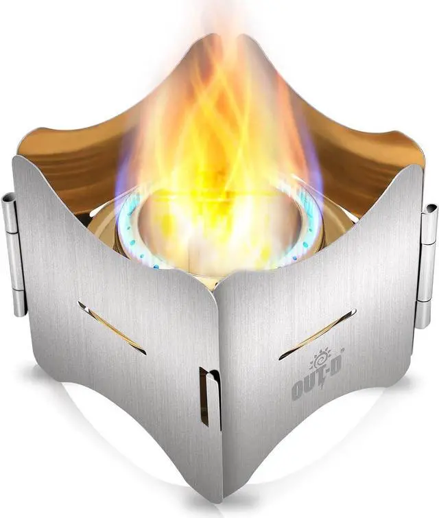 Main image of Alcohol Stove, Camping Stove with Stove Cover, Stainless Steel Windproof Solo Stove, Suitable for Outdoor Camping Hiking Backpacking