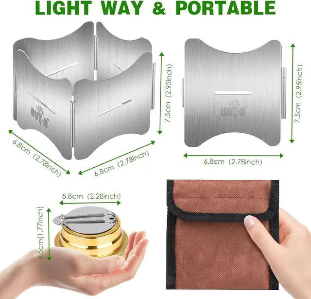 Alt view image 6 of 7 - Alcohol Stove, Camping Stove with Stove Cover, Stainless Steel Windproof Solo Stove, Suitable for Outdoor Camping Hiking Backpacking