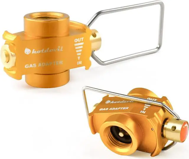 Main image of Isobutane/Butane Fuel Canister Refill Adapter Flipfuel Fuel Transfer Device Butane Canister Shifter Gas Refill Saver Plus Camping Stove Adapter Flip Fuel Backpacking with Gas Exhaust Function