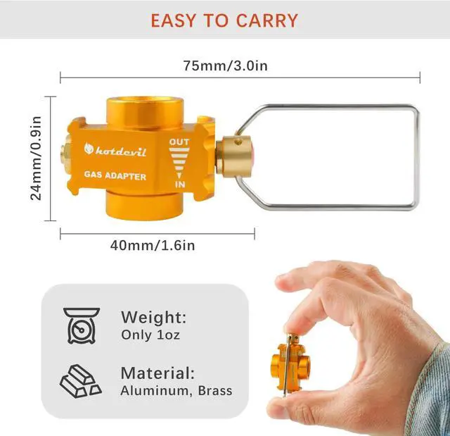 Alt view image 4 of 7 - Isobutane/Butane Fuel Canister Refill Adapter Flipfuel Fuel Transfer Device Butane Canister Shifter Gas Refill Saver Plus Camping Stove Adapter Flip Fuel Backpacking with Gas Exhaust Function