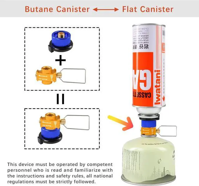 Alt view image 5 of 7 - Isobutane/Butane Fuel Canister Refill Adapter Flipfuel Fuel Transfer Device Butane Canister Shifter Gas Refill Saver Plus Camping Stove Adapter Flip Fuel Backpacking with Gas Exhaust Function