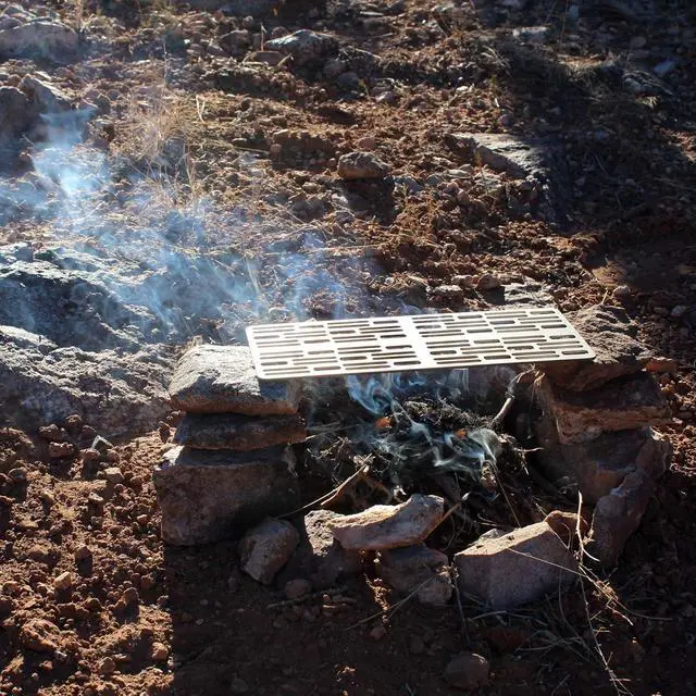 Alt view image 5 of 5 - Titanium Camping Grill - Ultralight and Compact Grill for Backpacking, Camping, and Survival