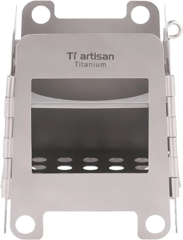 Main image of Titanium Wood Stove Foldable Portable Alcohol Camping Backpacking Stove for Outdoor Camping Picnic BBQ (WS006ST)