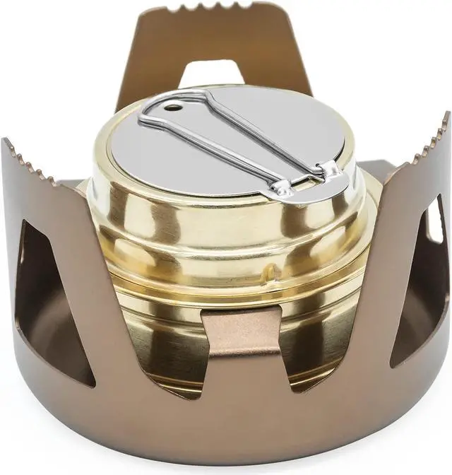 Main image of Outdoor Mini Portable Alcohol Stove Burner for Backpacking Hiking Camping Survival - Copper