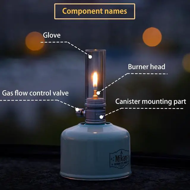 Alt view image 5 of 5 - CAMPINGMOON Camping Gas Lantern Gas Candle T-1D