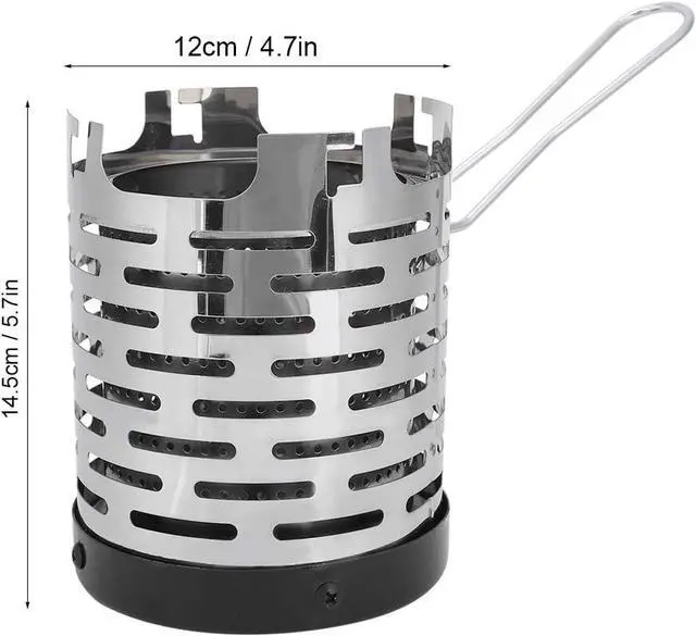 Alt view image 3 of 7 - Mini Stove Heating Cover Stainless Steel Portable Warming Outdoor Heater Folding Warming Stove Cover Portable Stainless Steel Tent for Outdoor Backpacking Hiking