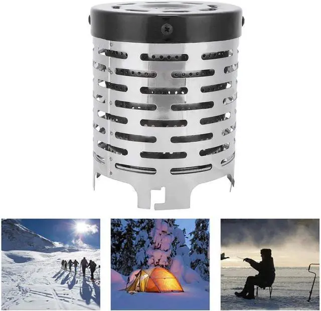 Alt view image 5 of 7 - Mini Stove Heating Cover Stainless Steel Portable Warming Outdoor Heater Folding Warming Stove Cover Portable Stainless Steel Tent for Outdoor Backpacking Hiking