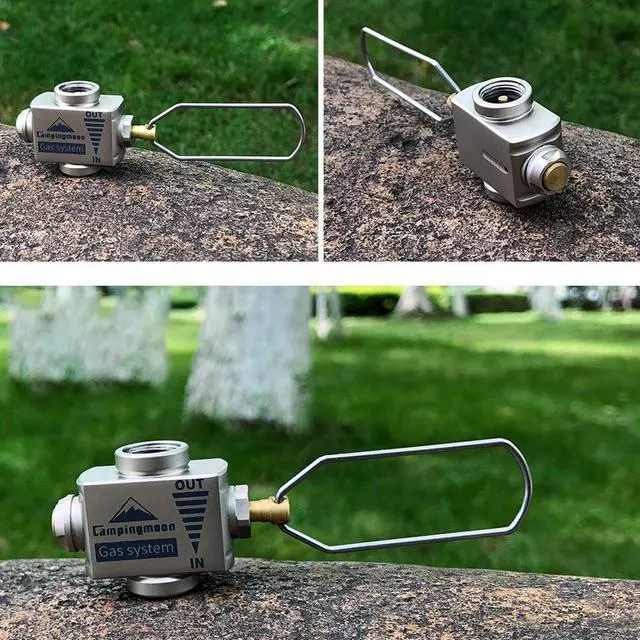 Alt view image 5 of 7 - Campingmoon Gas Canister Refill Adapter, Portable Outdoor Gas Saver Lindal Valve Canister Shifter, Camping Canister Vent Valve, Z15