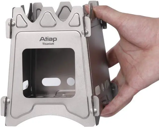 Alt view image 2 of 7 - Ultralight Titanium Wood Burning Stove Outdoor Camping Multi-Fuels Alcohol Stove BBQ Stove WS009ST-Ti (Wood Burning Stove)