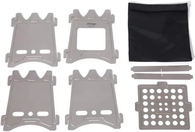 Alt view image 6 of 7 - Ultralight Titanium Wood Burning Stove Outdoor Camping Multi-Fuels Alcohol Stove BBQ Stove WS009ST-Ti (Wood Burning Stove)