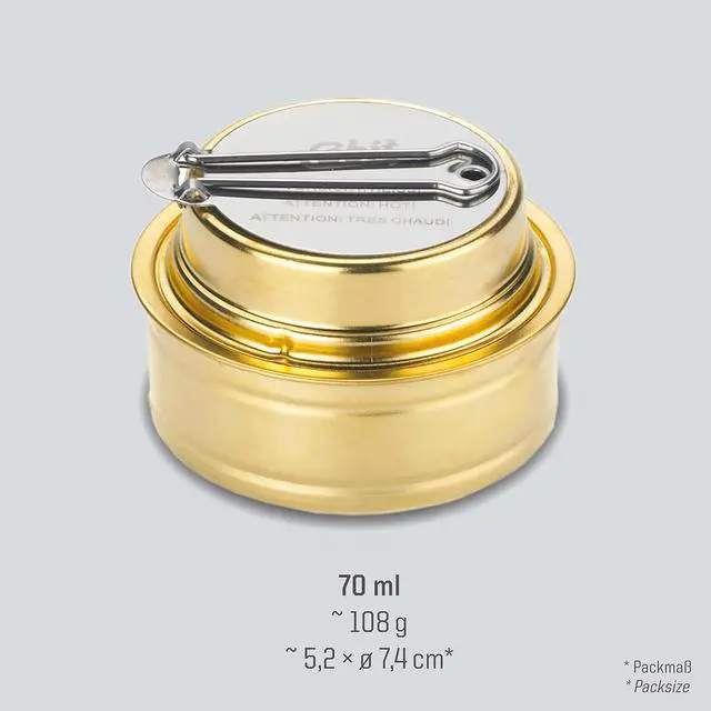 Alt view image 4 of 7 - Esbit Brass Alcohol Burner Camping Stove with Variable Temperature Control