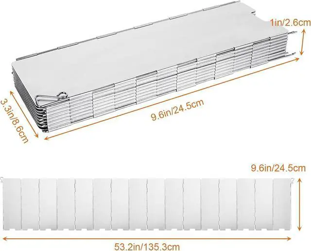 Alt view image 2 of 7 - 2 Pack Folding Outdoor Stove Windscreen, 16 Plates Aluminum Camping Stove Windscreen with Carrying Bag,Stove Windscreen for Camping Picnic, Backpacking, Cooking